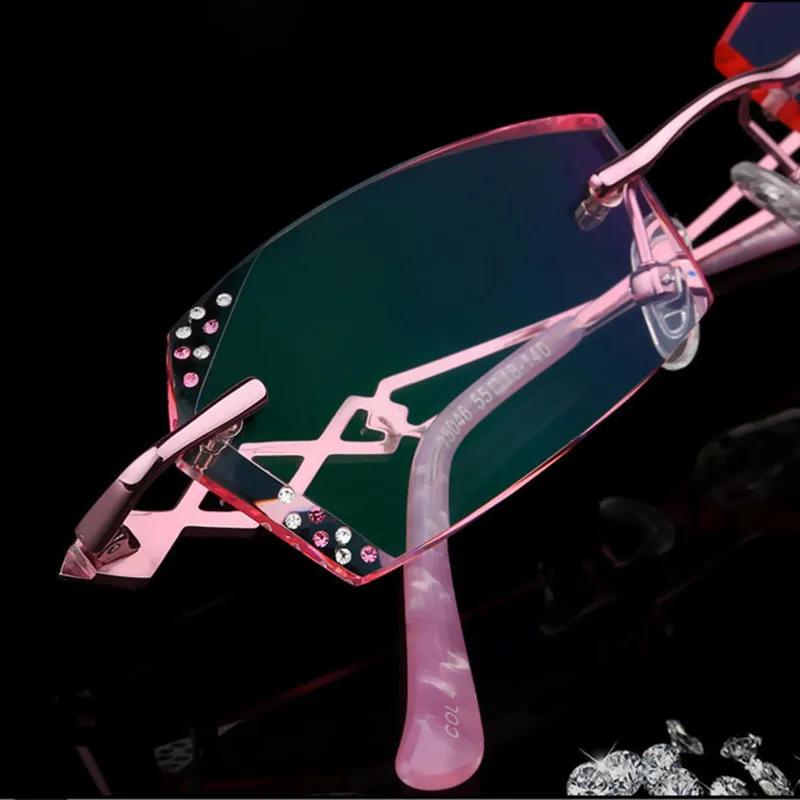 Очки для Для женщин Алмазная резка стекла очки без оправы пользовательских