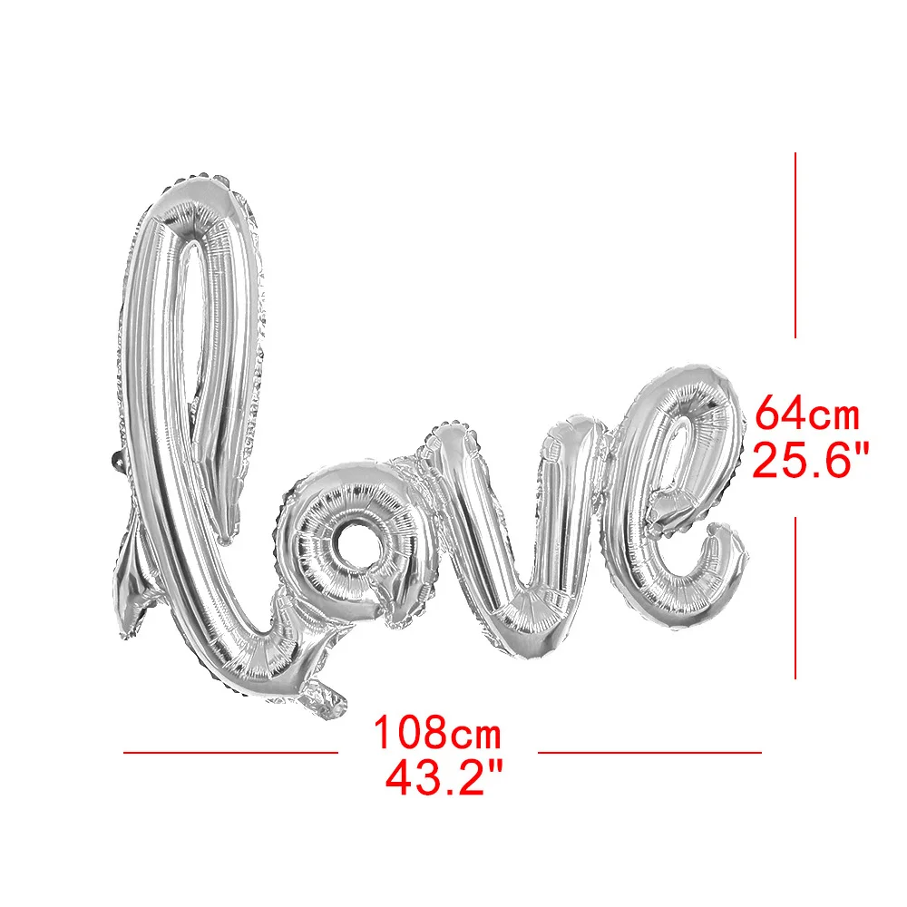 Новый любовь письмо декоративный алюминиевый Свадебный шар юбилей