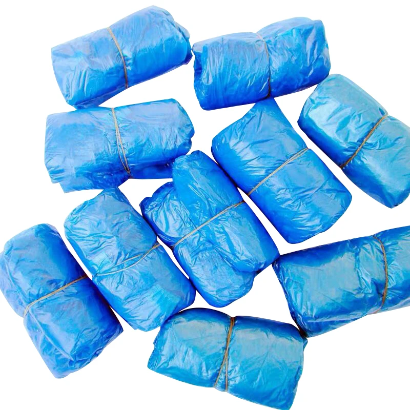 

100/200/300 Pcs Shoe Cover Waterproof Blue Plastic Shoe Cover Disposable Household Dustproof Foot Cover