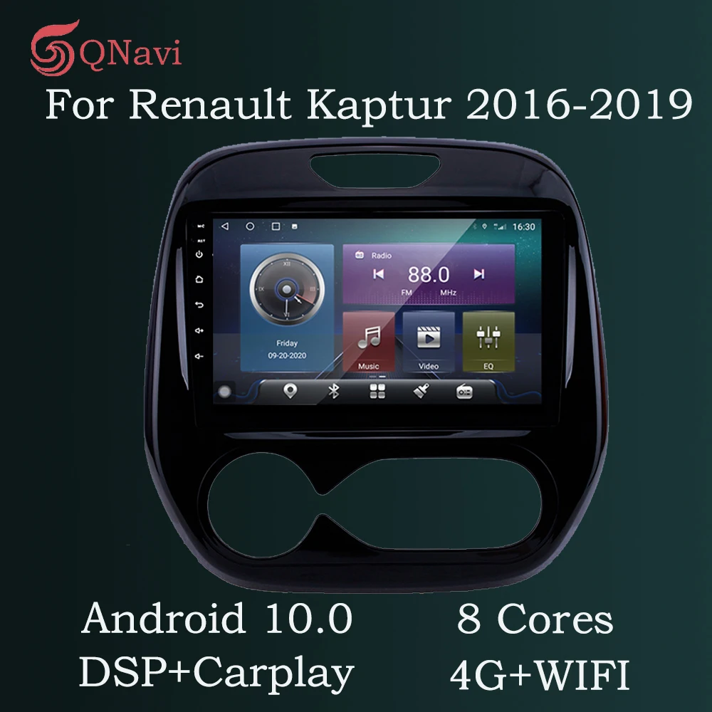 

QNavi 8-Core Android 10.0 Car Radio Multimedia Video Player GPS Navigation For Renault Kaptur Captur 2016-2019 SWC Mirror Link