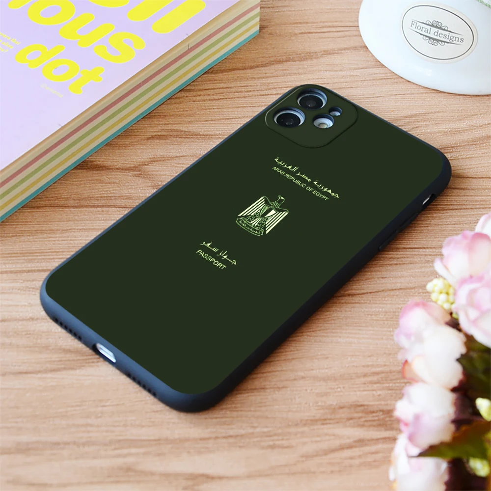 

For Iphone Egypt Passport Print Soft Matt Apple iPhone Case 6 7 8 11 12 Plus Pro X XR XS MAX SE