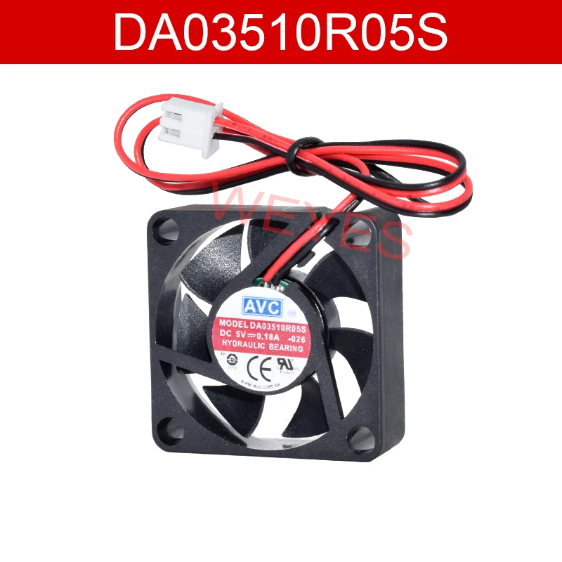 Новый бесшумный охлаждающий вентилятор для AVC DA03510R05S 5V 0.18A 3 5 см 3510 2 линии|Кулеры и