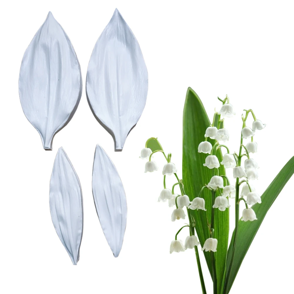 Новый 2 шт Лилия долины лепесток силиконовая форма для украшения торта Форма