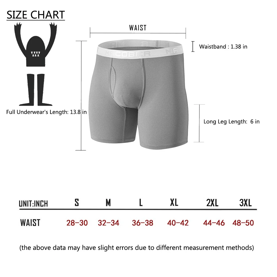 

New Classic Mens Long Leggings Comfortable No Ride Up Boxer Briefs Open Fly Hombre High Quality Men's Underwear