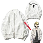 Костюм Kazutora Hanemiya для косплея, костюм Токийский Мстители, вышивка, бейсбольная белая куртка, осенняя куртка, униформа вальгалла, Майки Дракен