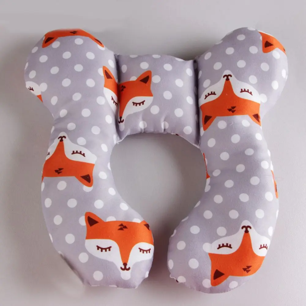 

Cartoon Baby U-Shaped Pillow Cotton Stroller Infant Head Support Prevent Car Safety Print Pad Neck Cushion Cervical Protection