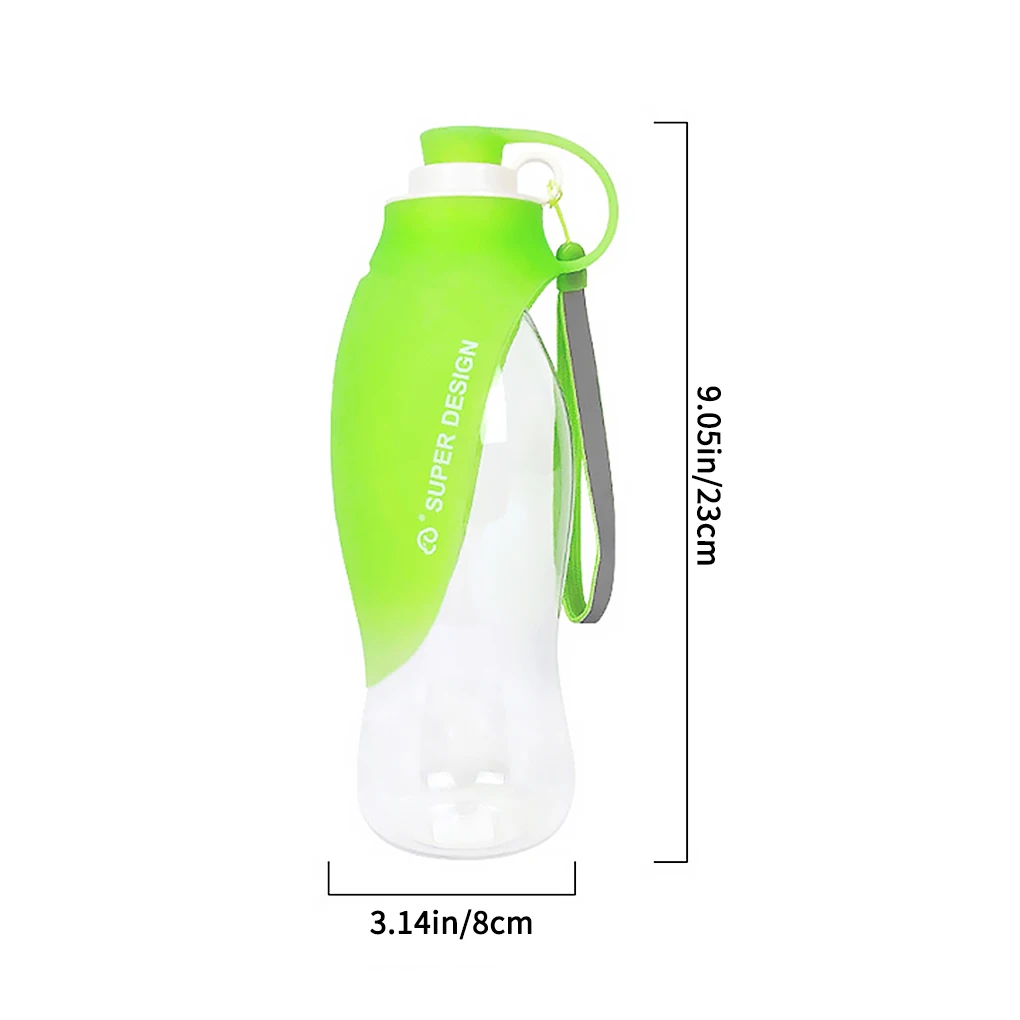 

Portable Pet Feeder Drinking Bowl Dispenser Water Bottle Outdoor Pet Water Container 580ml
