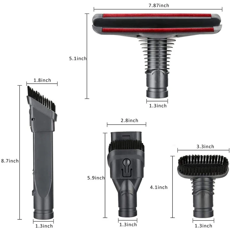 

2 Set Vacuum Cleaner Accessories: 1 Set Bristle Brush Nozzle Brush Head & 1 Pcs Extension Wand Replacement Tube