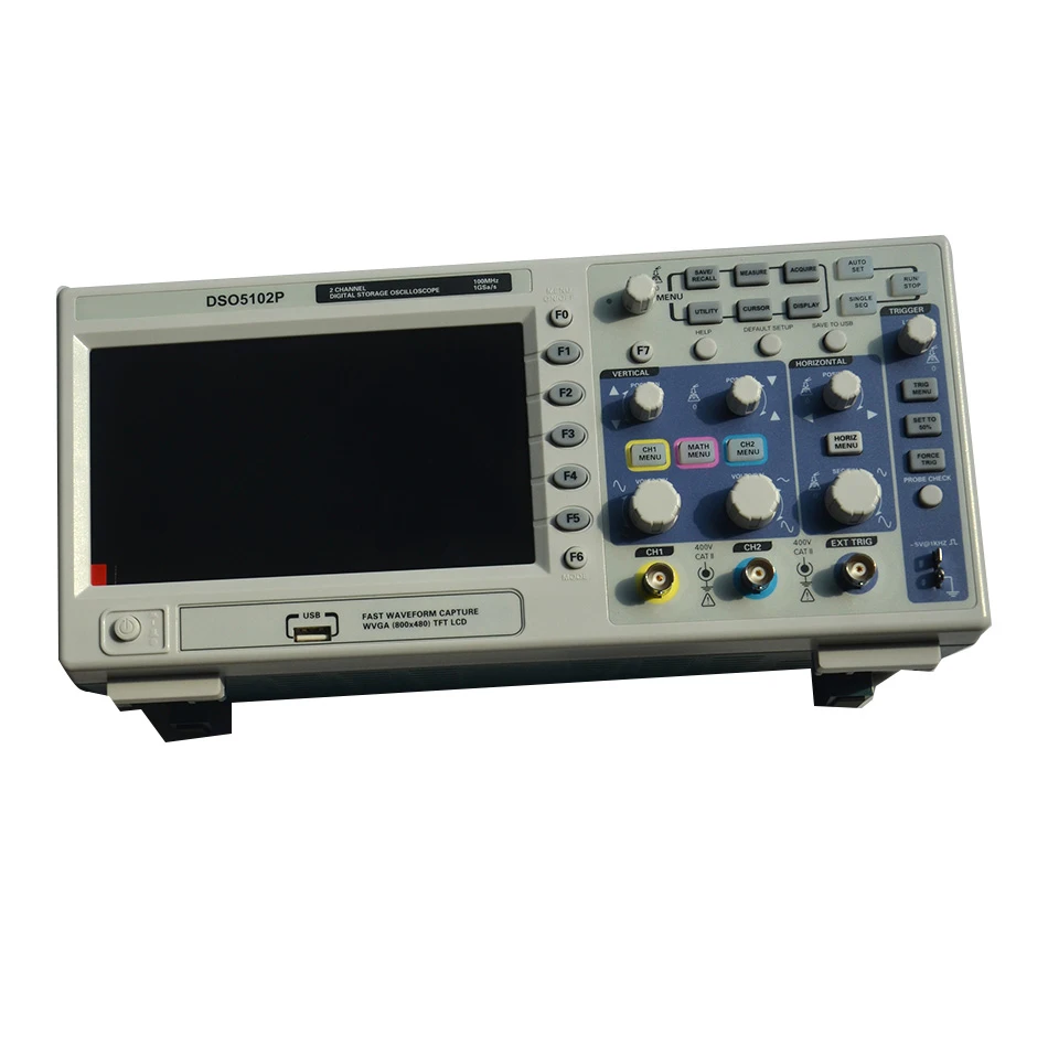 Цифровой осциллограф DSO5102P 100 МГц 2 канала 1 Гвыб./с 7 дюймовый Tft ЖК дисплей лучше