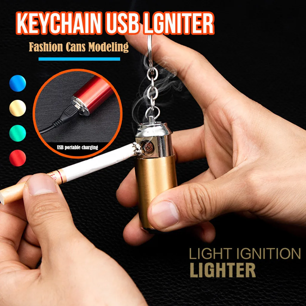 Открытый USB Перезаряжаемые персонализированные банок Зажигалка Электронная