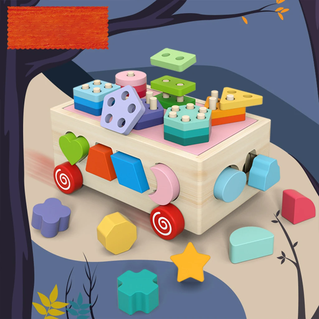 

Новинка креативная деревянная обучающая цветная форма сортировочная игрушка для малышей интерактивная игра для родителей и детей обучающ...