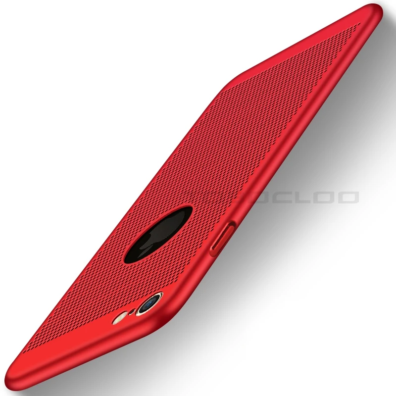Ультратонкий охлаждающий чехол для Apple iPhone 11 Pro Max 5, 5S, 8, 7, 6, 6s Plus X, Жесткий Чехол для iPhone XS, чехол для Max XR - Цвет: Красный