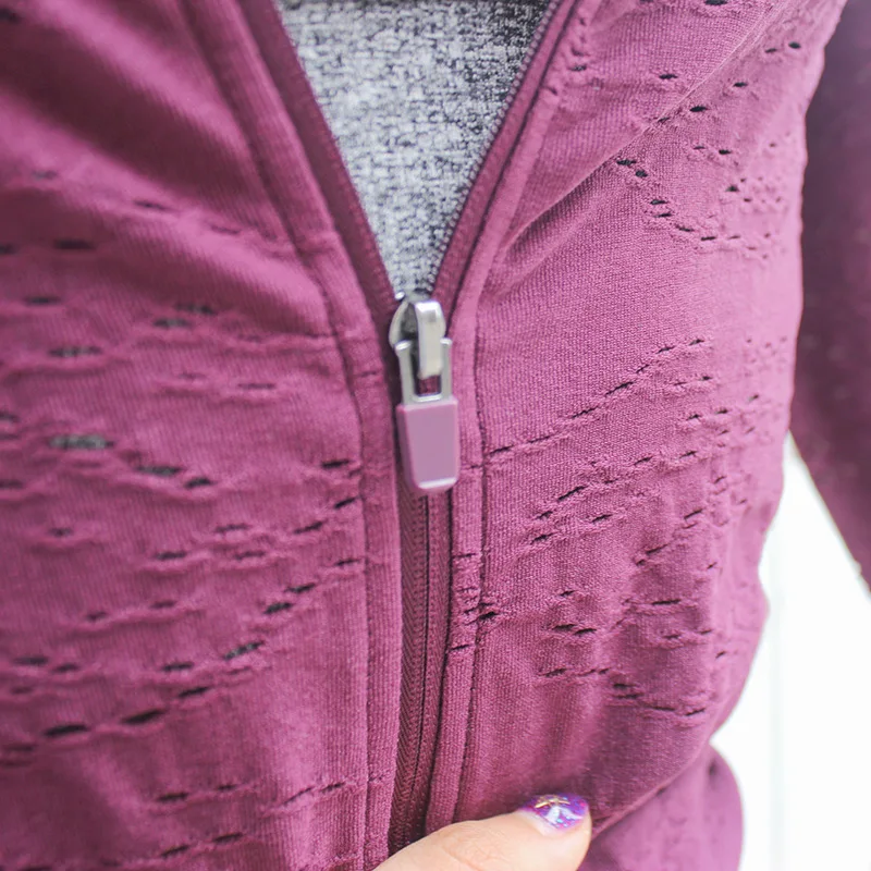 Женские Полые спортивные топы на молнии футболка для спортзала или йоги с