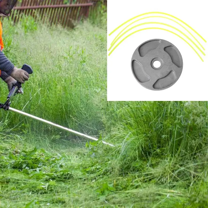 

Универсальная головка из алюминиевого сплава для стрижки травы с 4 кабелями, аксессуары для резки кистей