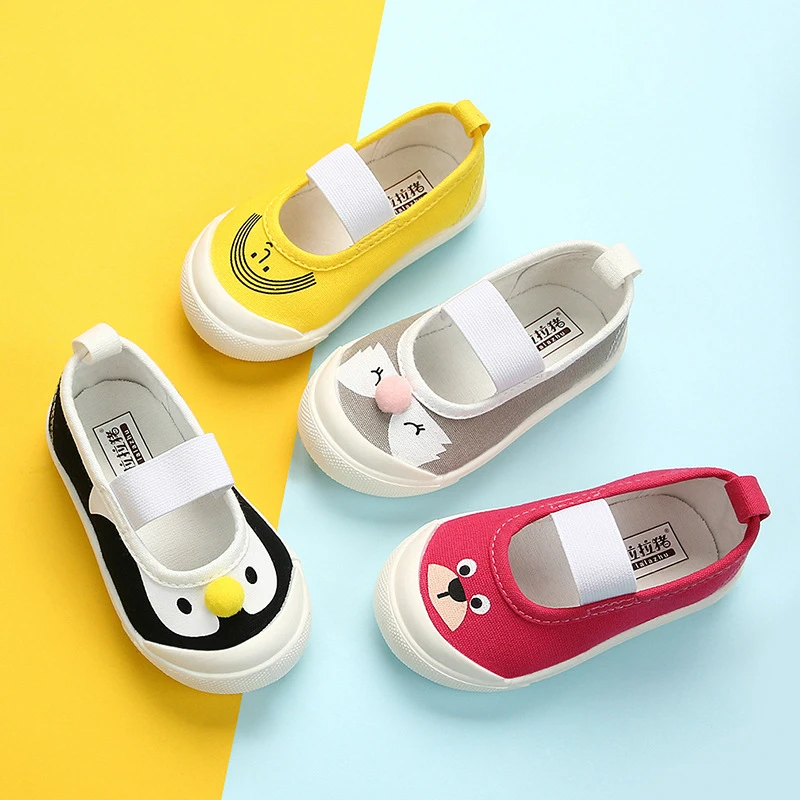 Детская Тканевая обувь для мальчиков и девочек с низким вырезом эластичным