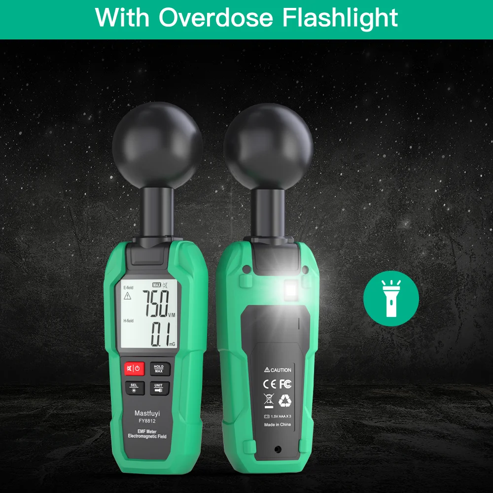 EMF Meter Detector with 3 Chips for 360° Measurement Radiation Electric &amp Magnetic Field Detection Ghost Hunting | Инструменты