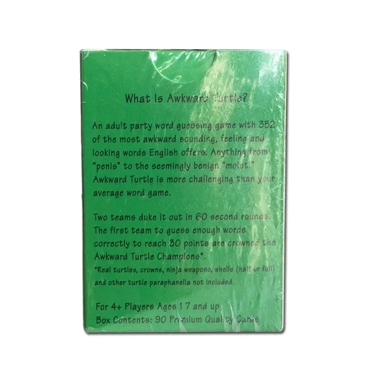 

Creative anti-human card customization Awkward Turtle turtle card game poker