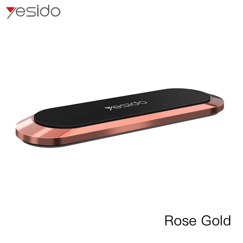 Rose gold Yesido C55 мини полоса форма Магнитная автомобильная подставка для телефона для iPhone samsung Xiaomi настенный металлический магнит gps автомобильное крепление приборной панели - Цвет: Rose gold