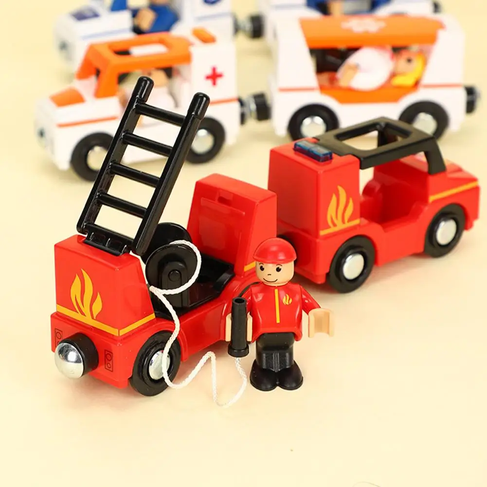 Multi-functional Police Car Fire Truck Ambulance Toy Remote Control for Kids Compatible with Wooden Track | Игрушки и хобби