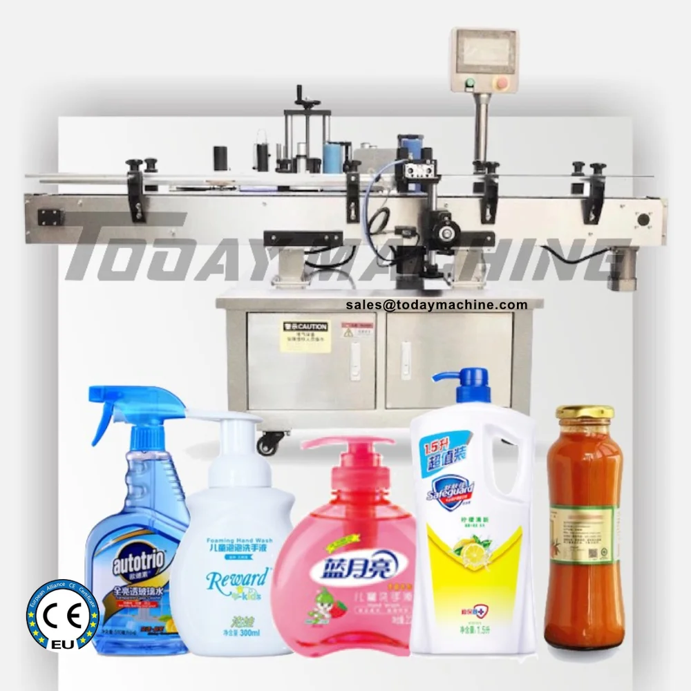 

Automatic Hand Sanitizer Sticker Water Flat Bottle Labeling Machine For Bottles