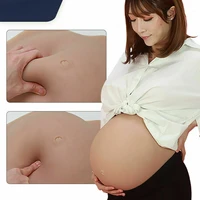 l size realistic silicone fake belly pregnant women with bumps for casual wear actors props