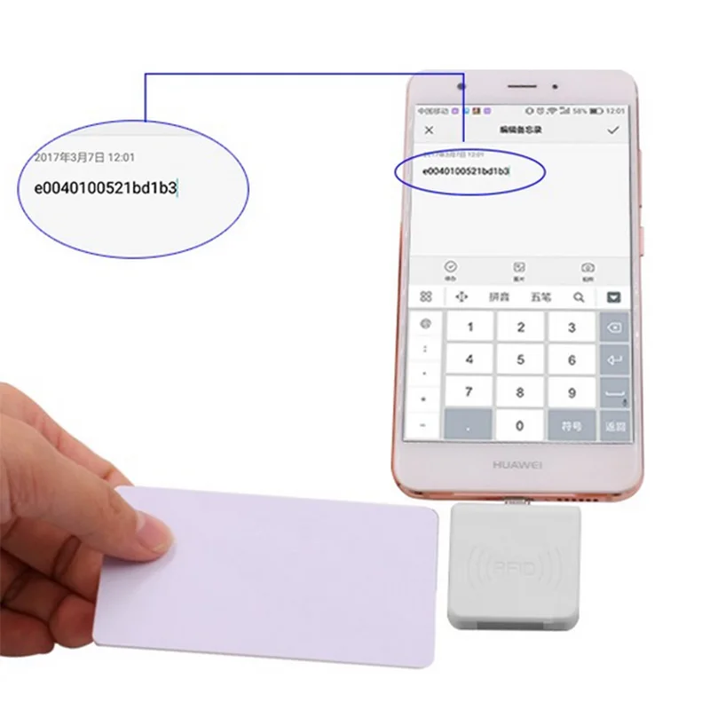 NFC кардридер Android мобильный телефон Micro Mini USB OTG 13 56 МГц IC MF1 S50 S70 NTAG213 NTAG215 Tag RFID ридер