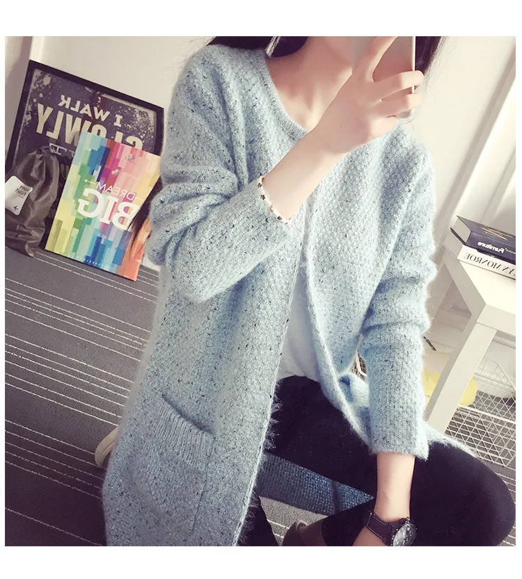 Кардиган LXJ319 женский вязаный с карманами|wool knit cardigan|knitted cardigancardigan coat |