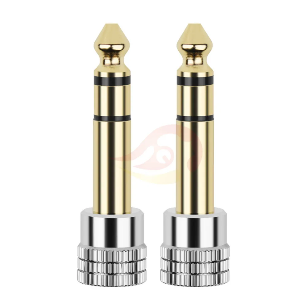 

Audio Jack 6.35mm Male To 3.5mm Female Converter With Lock 6.5 3.5 Plug Headphone Amplifier Microphone AUX Adapter Connector DIY