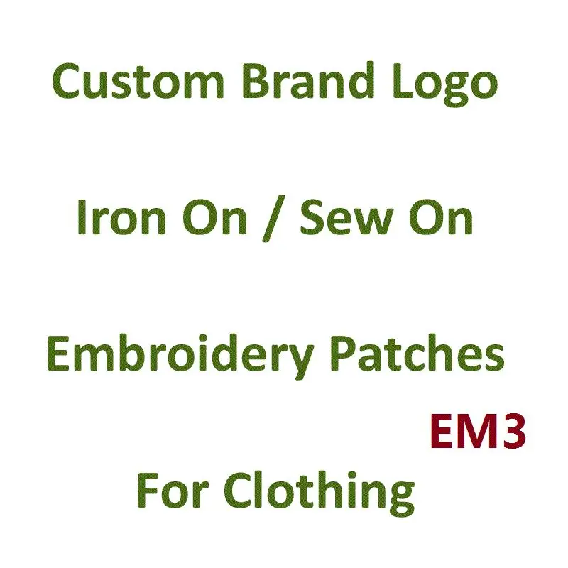 

DIY Iron On Transfers For Clothes Custom Brand Logo Sew Embroidery Patch Customizable Badges On Backpack Thermal Transfer Fabric
