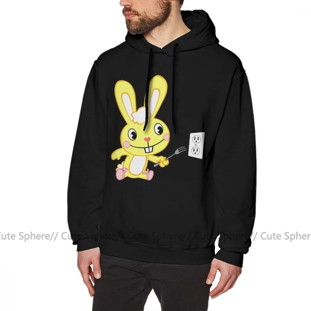 Happy Tree Friends худи Happy Tree Friends Cuddles хлопковые длинные пуловеры худи XXL черные уличные толстовки - Цвет: Black