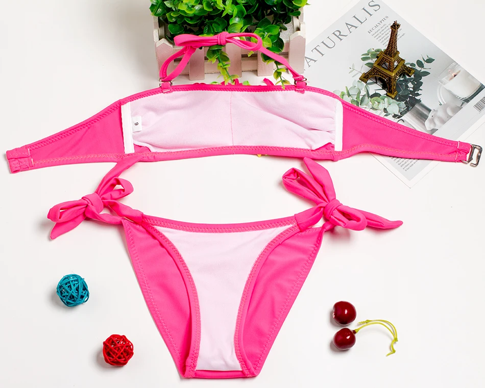 Купальные костюмы из двух предметов для девочек лето 2019 купальник с бахромой