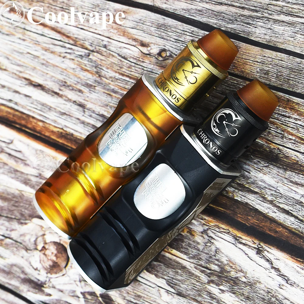 

vertex mod with CHRONOS RDA e-cigarette mechanical mod kit 18650/20700 battery aluminum+pei/pom material vs Ontech RD mech mod