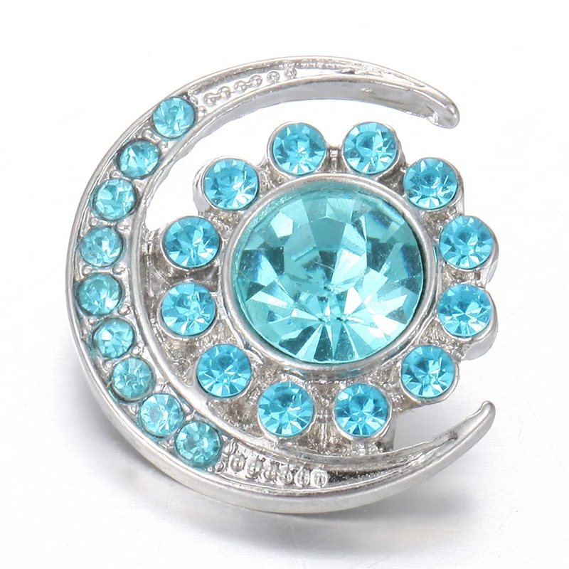 6 шт./Лот 18 мм кнопки ювелирные изделия Стразы металлические подходят DIY браслет