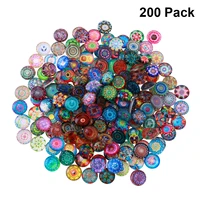 ultnice 200pcs 14mm mixed round mosaic tiles glass mosaic decoration for crafts glass mosaic supplies for jewelry making