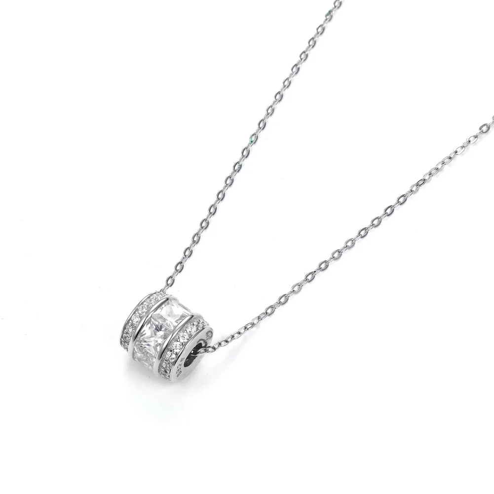 Длинное ожерелье TONGZHE с подвеской в виде энергетической чакры из стерлингового