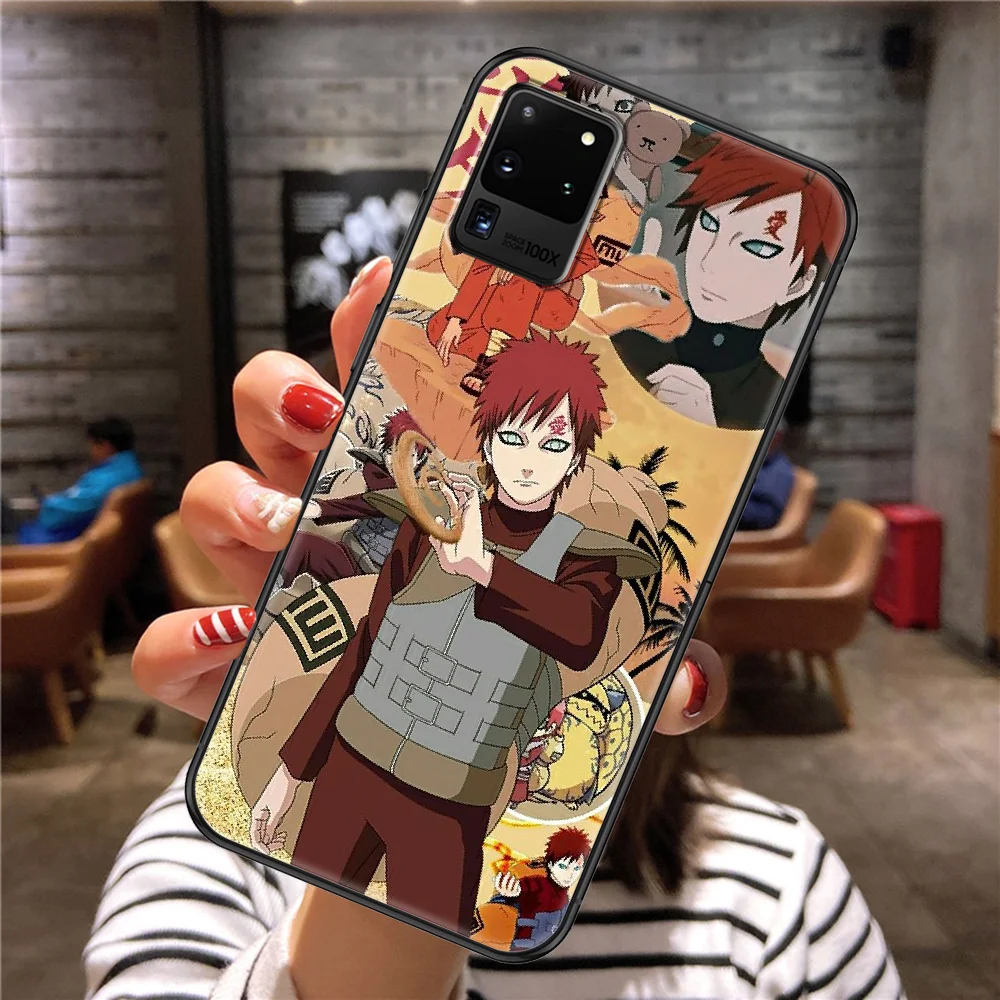 

Anime Narutos Gaara Phone case For Samsung Galaxy Note 4 8 9 10 20 S8 S9 S10 S10E S20 Plus UITRA Ultra black painting shell 3D