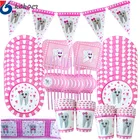 1 комплект, 20 штук, розовые декоративные столовые приборы с надписью My First Tooth, салфетки для детской вечеринки