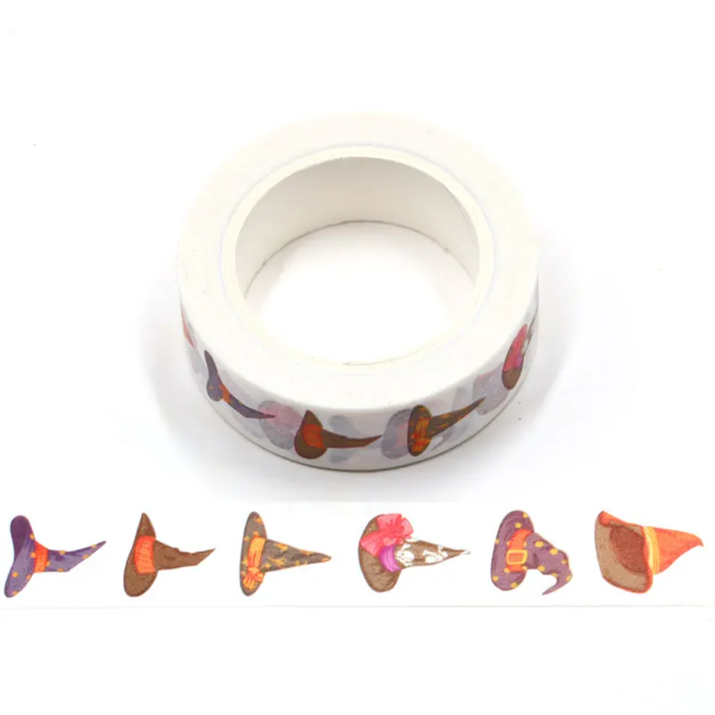 

1X NEW Halloween hat design washi tape stationery Adhesive Tape Scrapbooking tape masking tape stickers scrapbooking