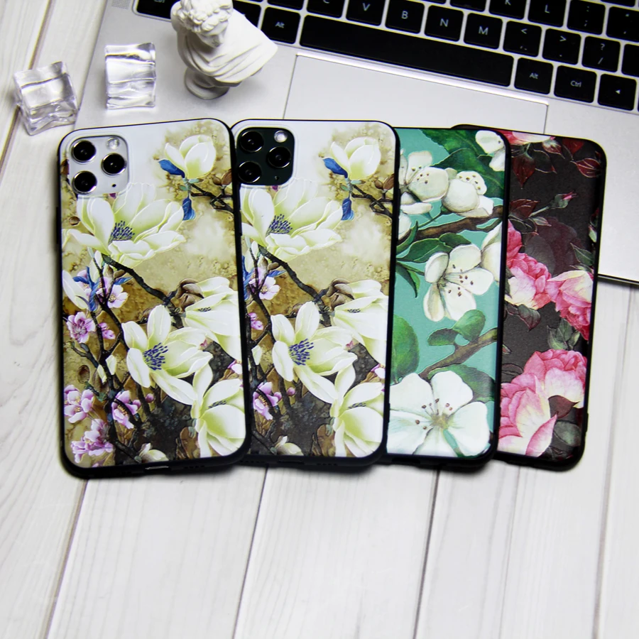 

phone accessories for iphone xr case xs max 7 8plus iphones 11 pro cases Relief Painting Soft Shell back cover casa de papel