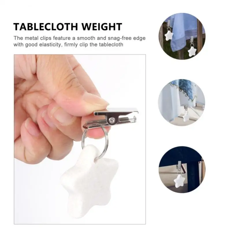 

Marble Tablecloth Weights Metal Clip Hangers Table Cover Weight Tablecloth Pendant Outdoor Garden Party Non-Slip Tablecloth Clip