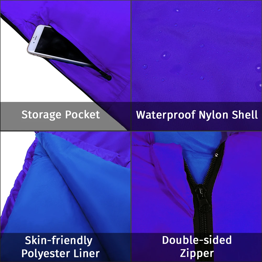 Спальный мешок GeerTop пуховик утки водонепроницаемый Сверхлегкий с компрессионным