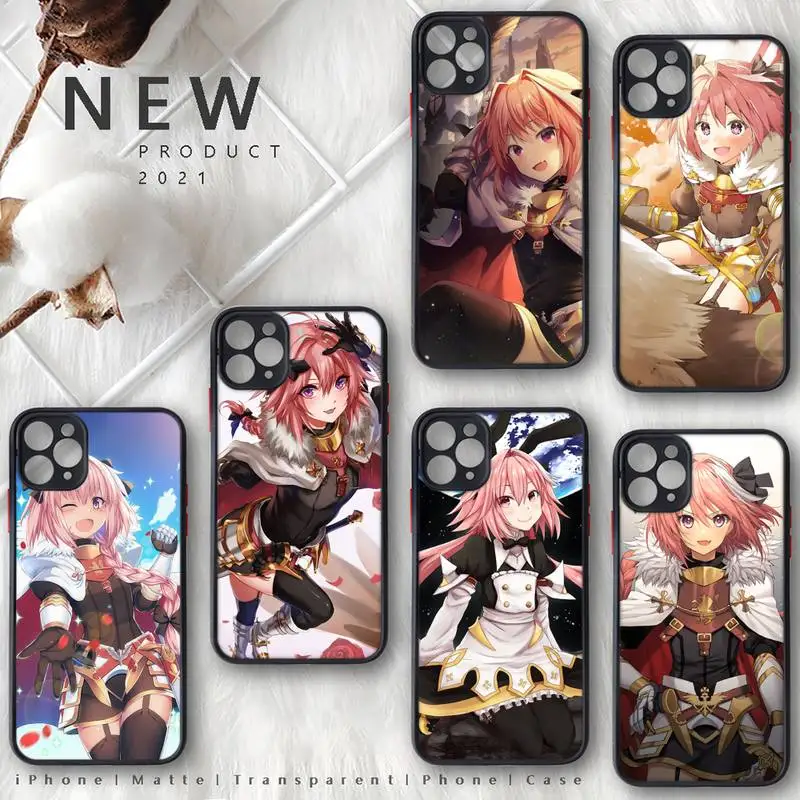 

Astolfo anime lovely girl Phone Case matte transparent For iphone 7 8 11 12 plus mini x xs xr pro max cover