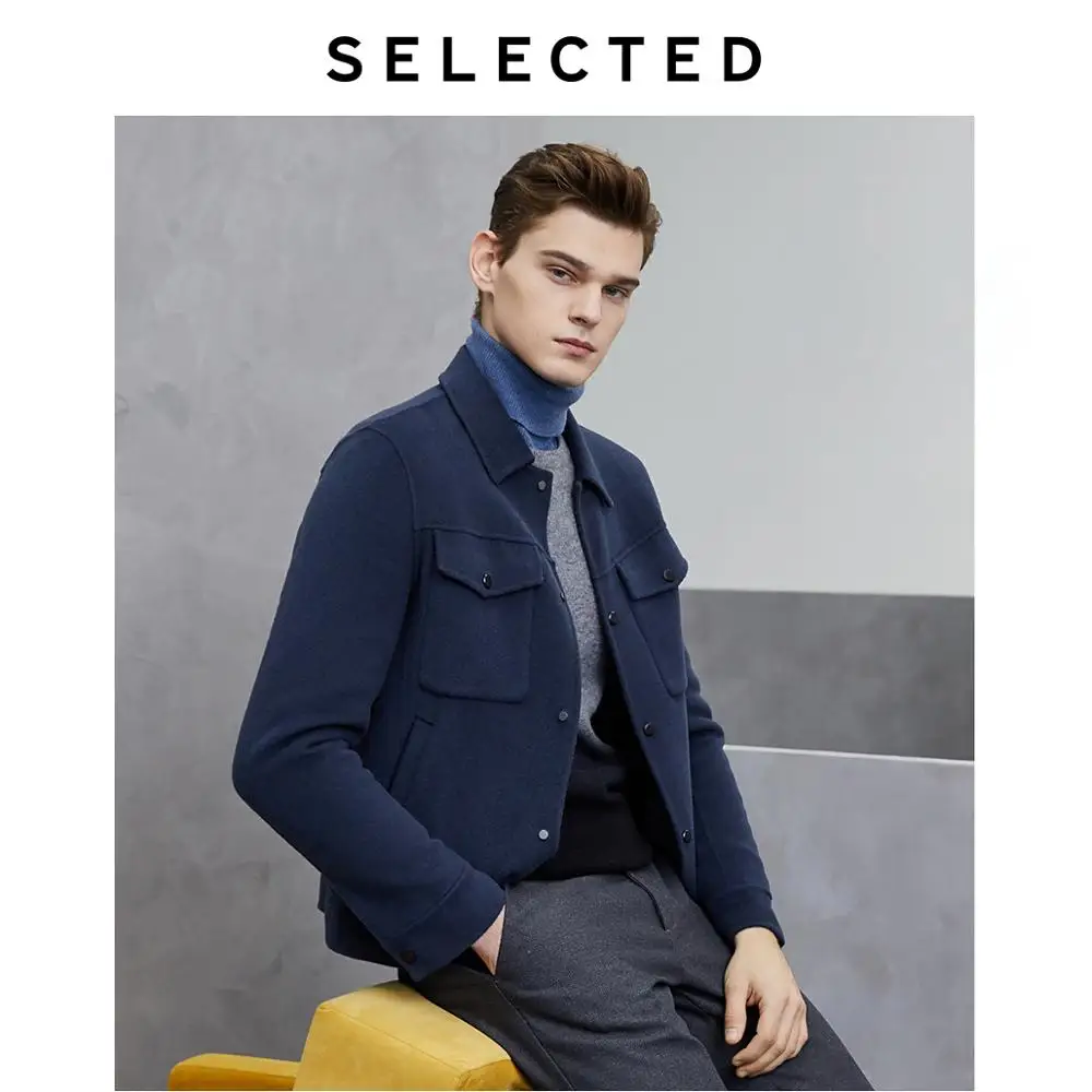 

SELECTED Men's Woolen Pure Color Overcoat Male Winter Wool Coat S|419427527