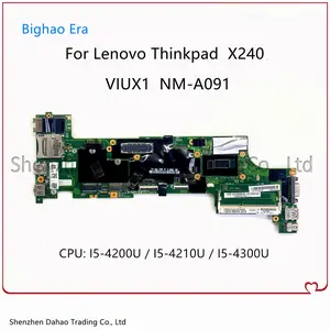 for lenovo thinkpad x240 laptop motherboard with i5 cpu viux1 nm a091 mainboard fru 04x5148 04x5149 04x5152 04x5164 100 tested free global shipping