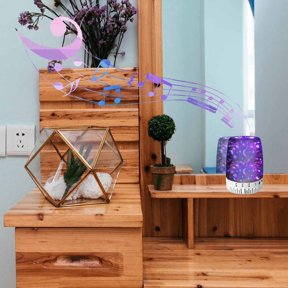 Bluetooth динамик с 3d эффектом освесветильник ночник динамиком вечерние регулировка