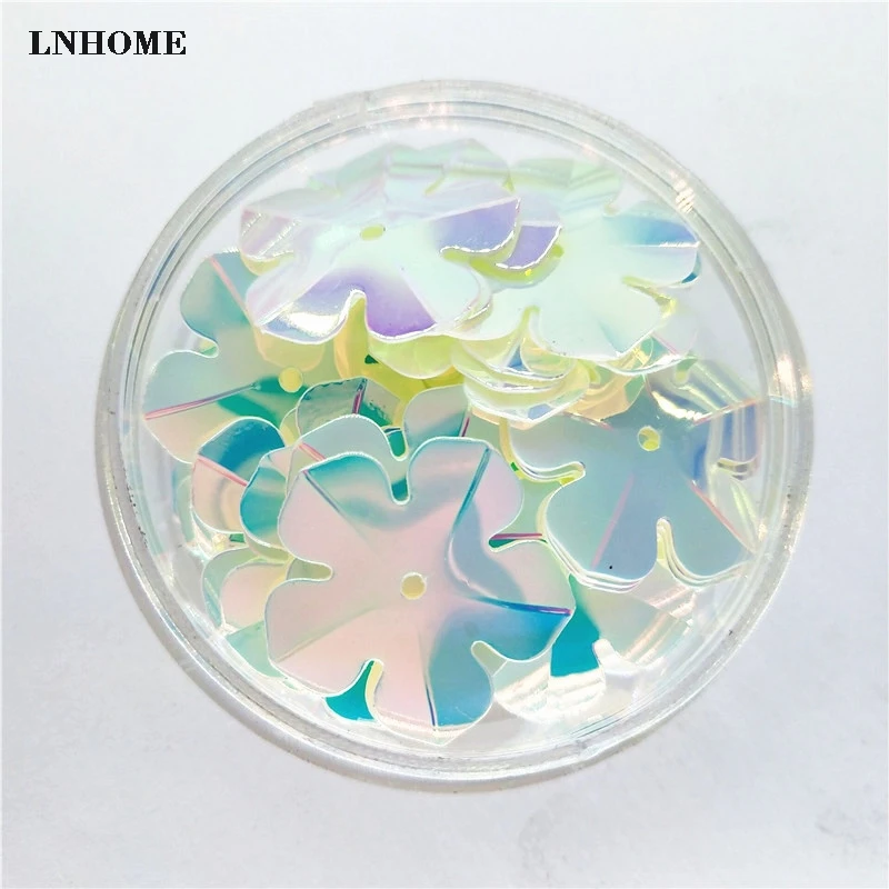 300 шт./лот цветок россыпью блестки 20 мм ПВХ шитье DIY Свадебные поделки Скрапбукинг