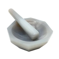 1pcs natural agate mortar laboratory wear resistant agate mortar 40mm with grinding rod
