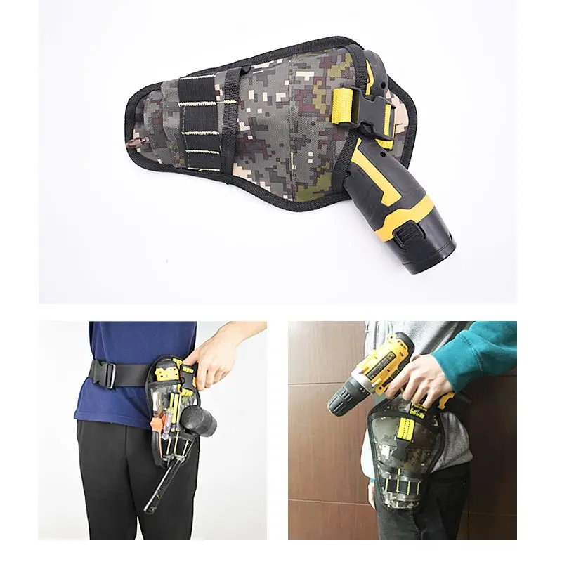 

Electric Drill Tool Belt Bag Portable Oxford Canvas Electric Drill Bag Belt Wrench Multifunctional Storage Bag Tool Accessories