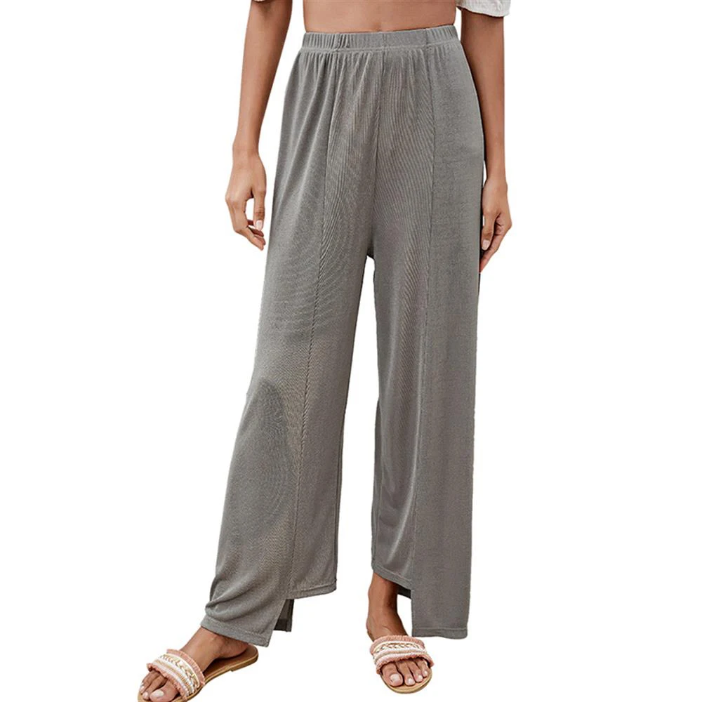 

2021 Summer New Fashion Women's Casual Irregular Elastic Waist Vintange Solid Versatile Commute Woman Leisure Streetwear