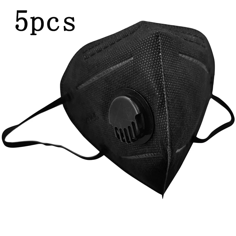 Многоразовая маска для лица KN95, респиратор, 5-слойная защита от пыли, маска FFP2, защитная маска для лица с дыхательным клапаном PM044
